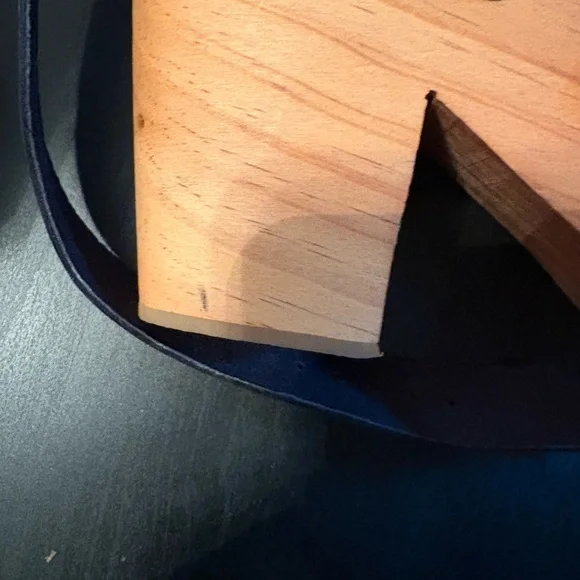 Free People Navy Blue Wooden Heel Mules - Picture 3 of 6